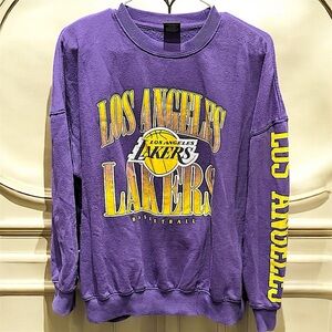 Vintage Los Angeles Lakers Purple Sweater MEDIUM NBA